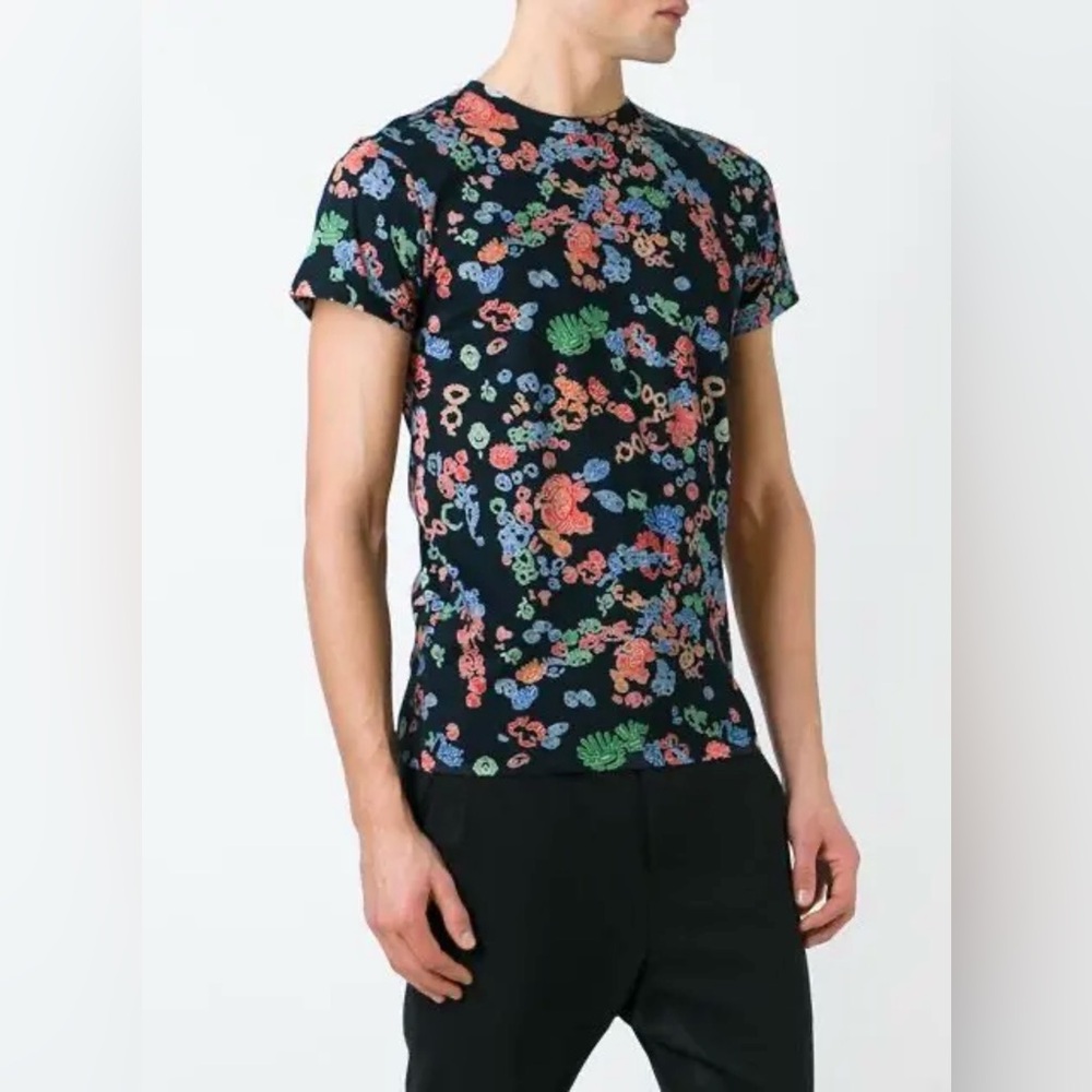 Jil Sander Floral Printed T-shirt In Black